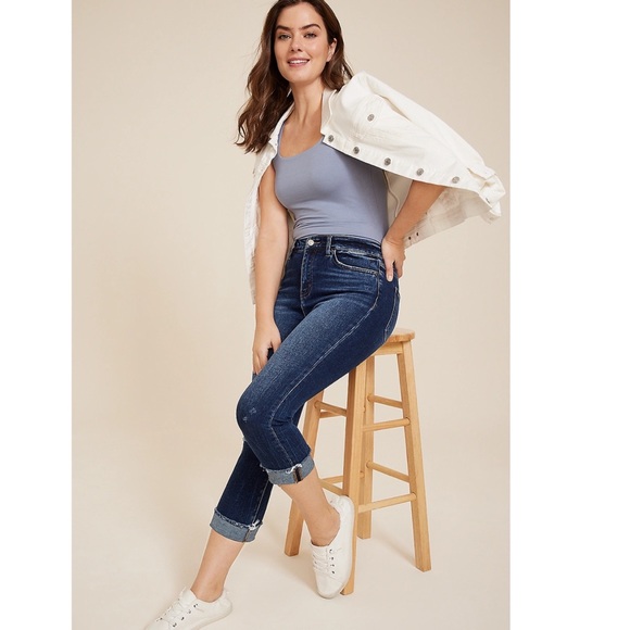 NWOT Flying Monkey High Rise Ripped Cropped Skinny Jeans 26 2 - Picture 4 of 10